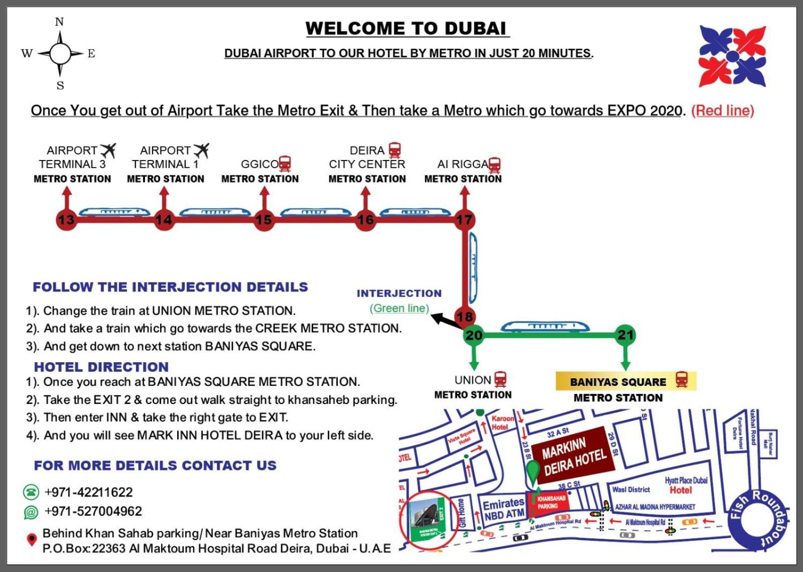 Mark Inn Hotel Deira Dubai Exteriör bild